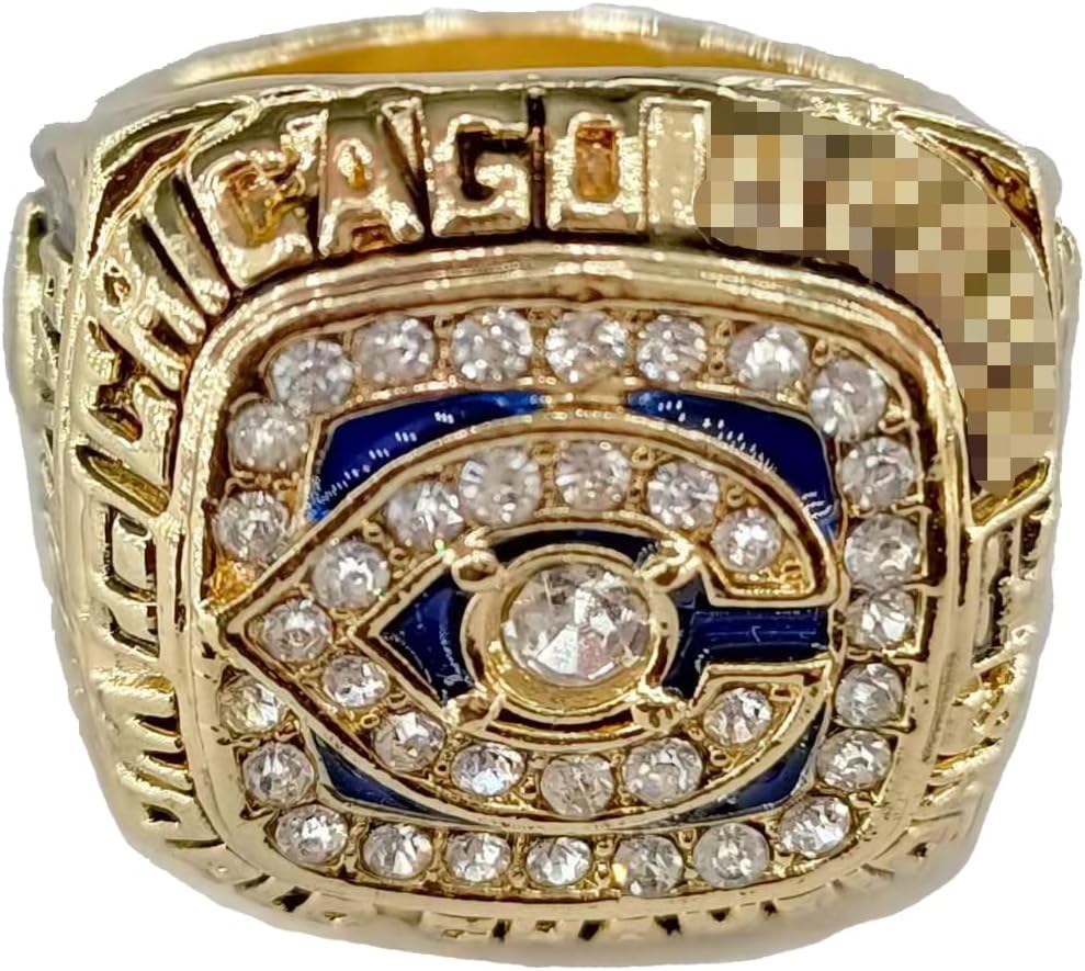 1985 Champion Ring, Football fans Gift Compatible for chicago Super Bowl, Replica Football Ring Party Birthday Anniversary