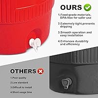 Vista 5 de 3 piezas de repuesto de espiga de agua con botón pulsador, compatible con enfriadores de bebidas Igloo de 2, 3, 5 y 10 galones, piezas de repuesto