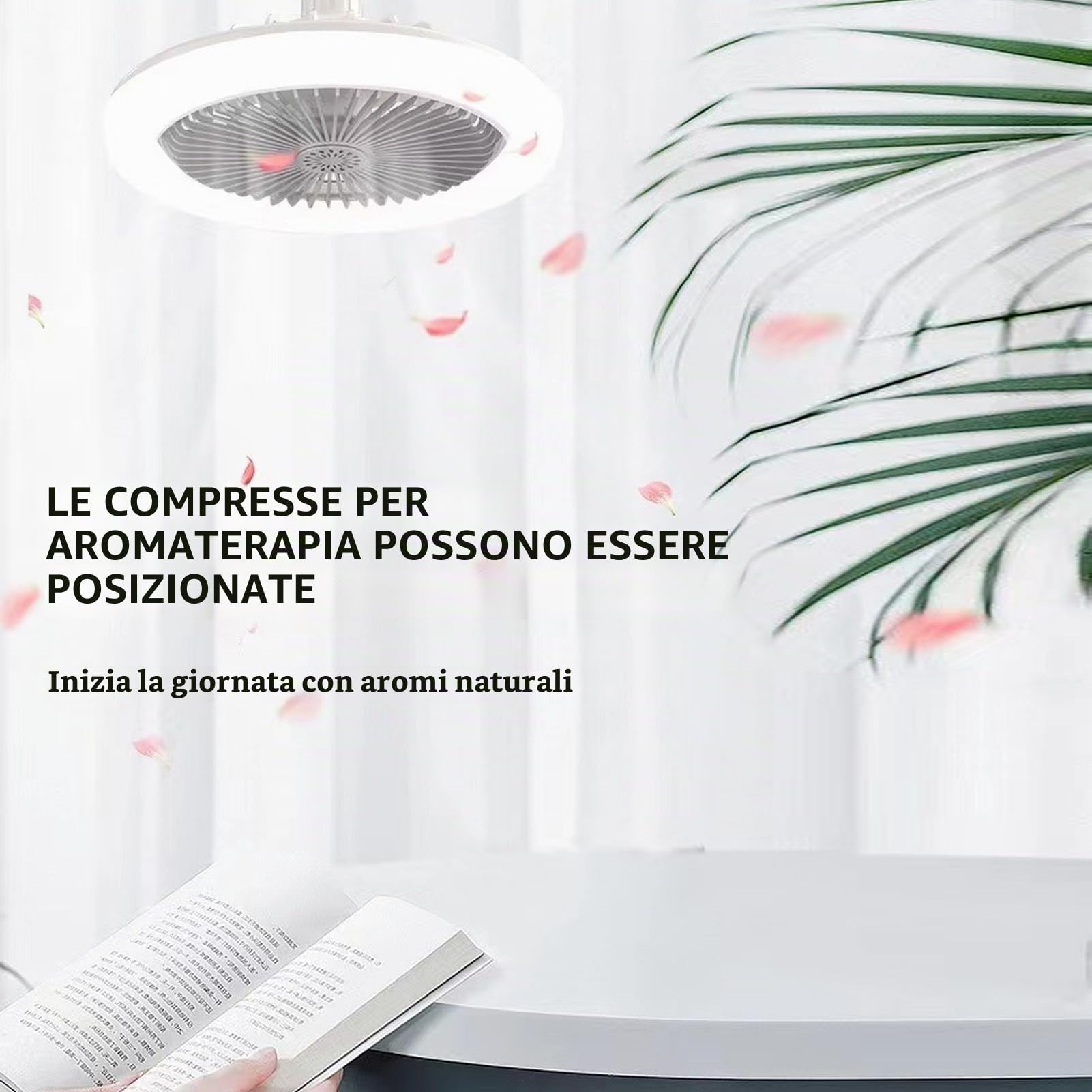 Elprico Ventilatore da Soffitto E27 con Luci, Ventilatore da Soffitto con Presa 30 W con Telecomando, Ventilatore da Soffitto a Basso Profilo Piccoli Spazi Camera da Letto Home Office