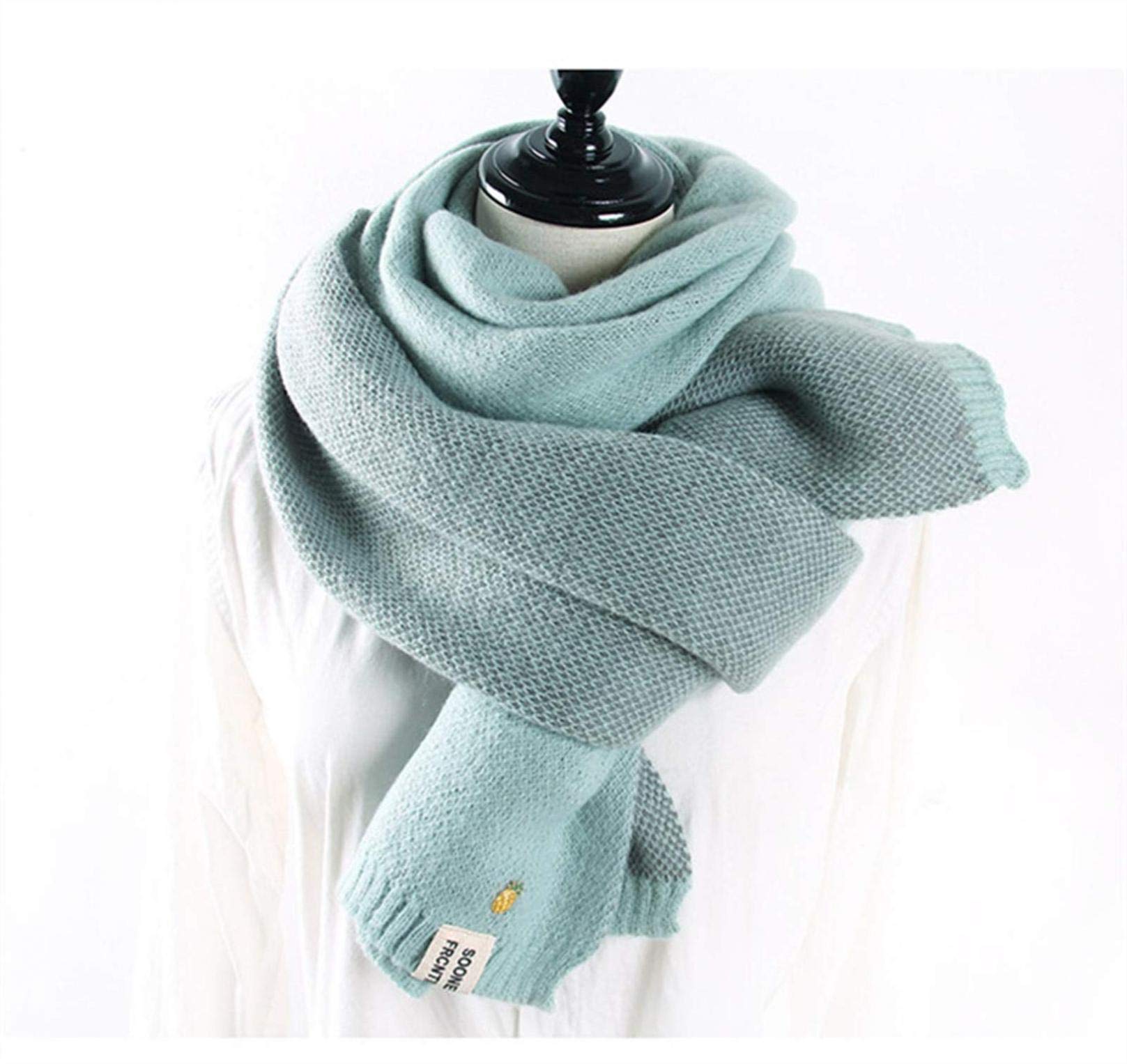 Écharpe imitation cachemire double face pour femme grand châle d'hiver