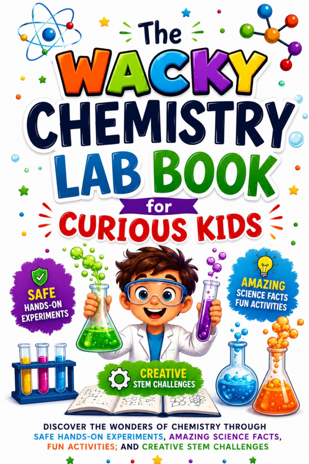 The Wacky Chemistry Lab Book for Curious Kids: Discover the Wonders of Chemistry Through Safe Hands-On Experiments, Amazing Science Facts, Fun ... Creative STEM Challenges for Kids Ages 6–12
