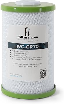IFILTERS WC-CR70 - CR70/CR65 Replacement Water Filter Cartridge, 1,000 Gal Capacity, for C7000 C6500 Systems,