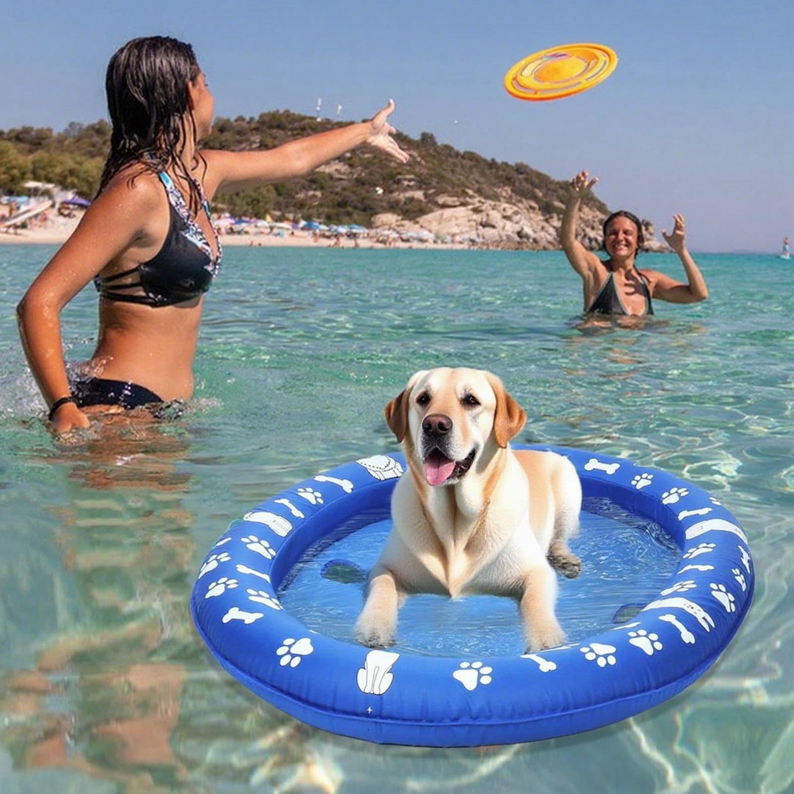 Flotador Para Perros Flotador Inflable para Piscina Juguete Acuático para | Suministros Mascotas Juguetes Acuáticos Juegos Exteriores Natación Verano Playa Lago Río Acampada