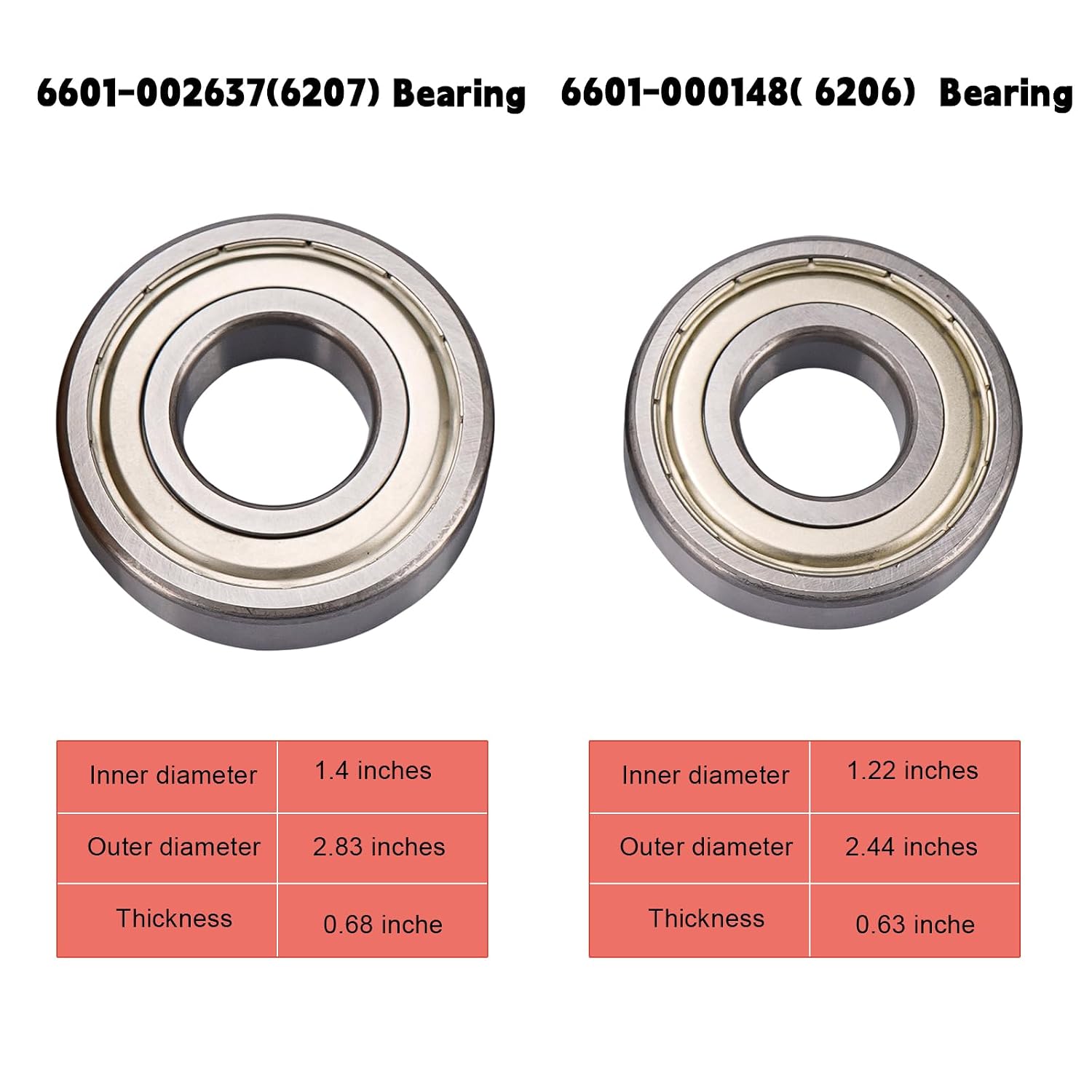 Replacement for Samsung Washer Bearing and Seal Kit | Replacement for DC97-17004A DC97-17004B DC97-17004E DC97-17040B DC62-00156A DC97-19636A WF393 WF395 WF24H WF405 WF42H 6601-002637 6601-000148
