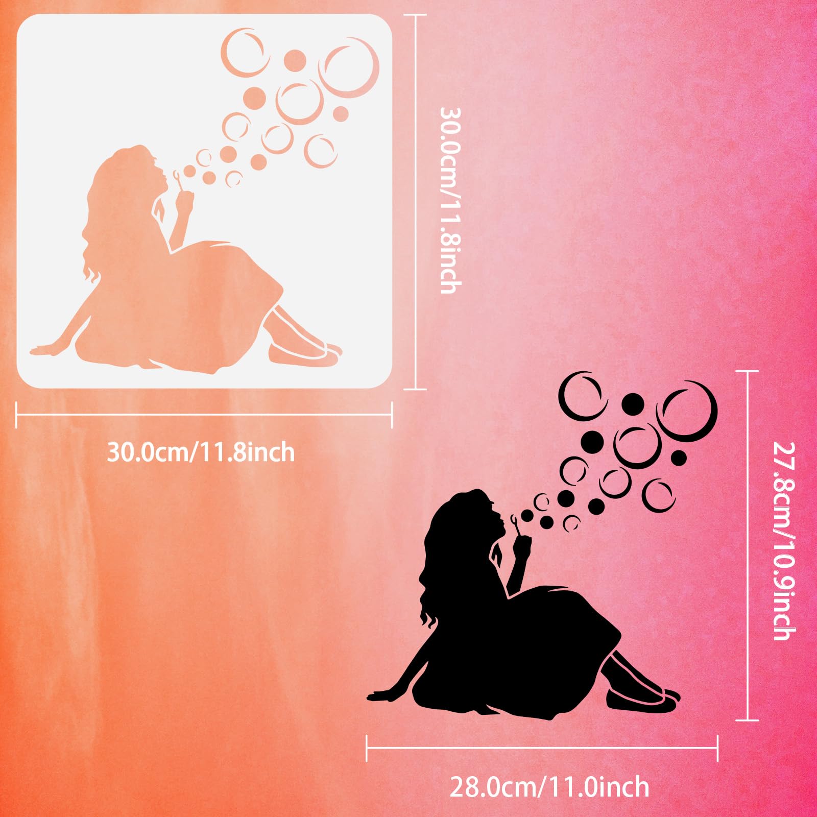 Amazon.com : FINGERINSPIRE Woman Blowing Bubbles Painting