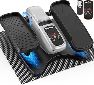 Under Desk Elliptical Machine,Leg Exerciser While Sitting for Seniors with 12 Adjustable Speed RF Remote Control,Quiet & Portable Mini Seated Pedal Exerciser with Non-Slip Mat for Home Office