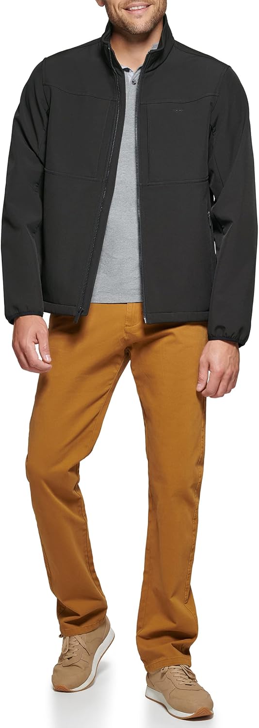 DOCKERS Men's Clean Zip-up Softshell Jacket