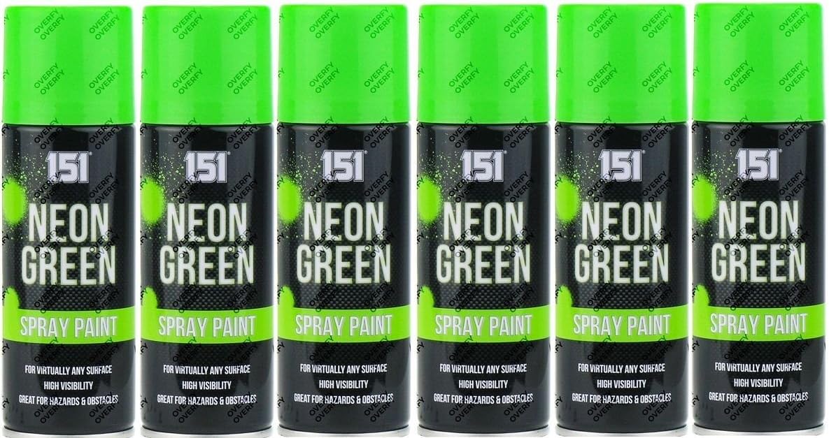 6 x 200ml Neon Spray Paint Fluorescent Aerosol Auto Car DIY Art Craft