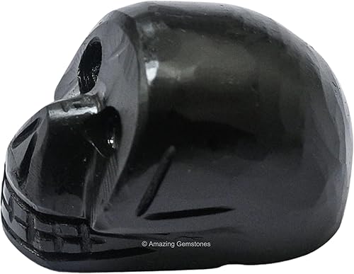 Miniatura 3 de Calavera de cristal de Shungite, mini calaveras para curación, cabeza de calavera de cristal y calaveras de piedras preciosas para meditación