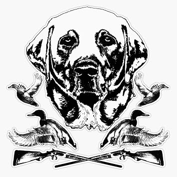 Duck Hunter Lab Vinyl Waterproof Sticker Decal Car Laptop Wall Window Bumper Sticker 5"