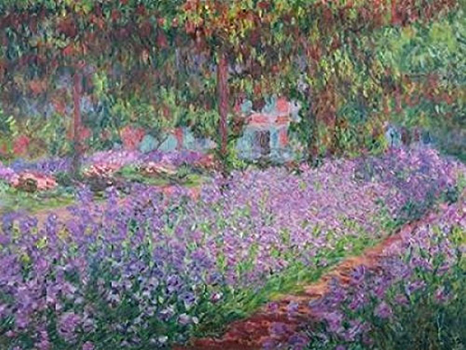 Amazon.co.jp: The Artists Garden at Givernyポスター印刷byクロード