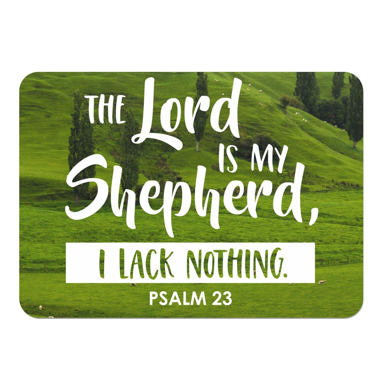 Dessous en liège napperons The Lord is My Shepherd Bible grand format de table