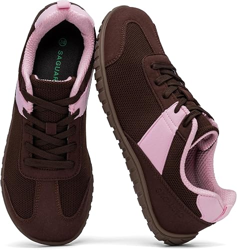 SAGUARO Mujer Zapatillas Barefoot Calzado Minimalista Barefoot Shoes con Puntera Ancha para Uso Diario, Talla 35-43