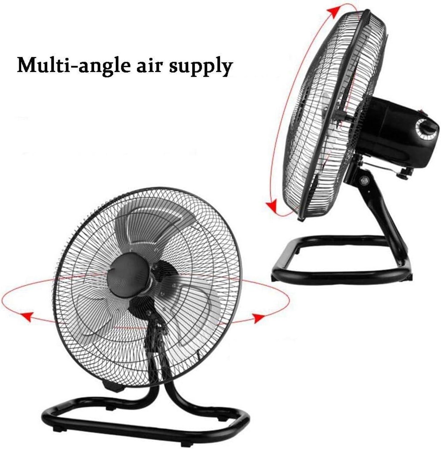 Ventilador de Pie Industrial 16/18/20 Pulgadas, Alta Velocidad, Cabezal Ajustable, 3 Velocidades, Circulador de Aire Frío para Gimnasio, Hogar, Taller y Fábrica