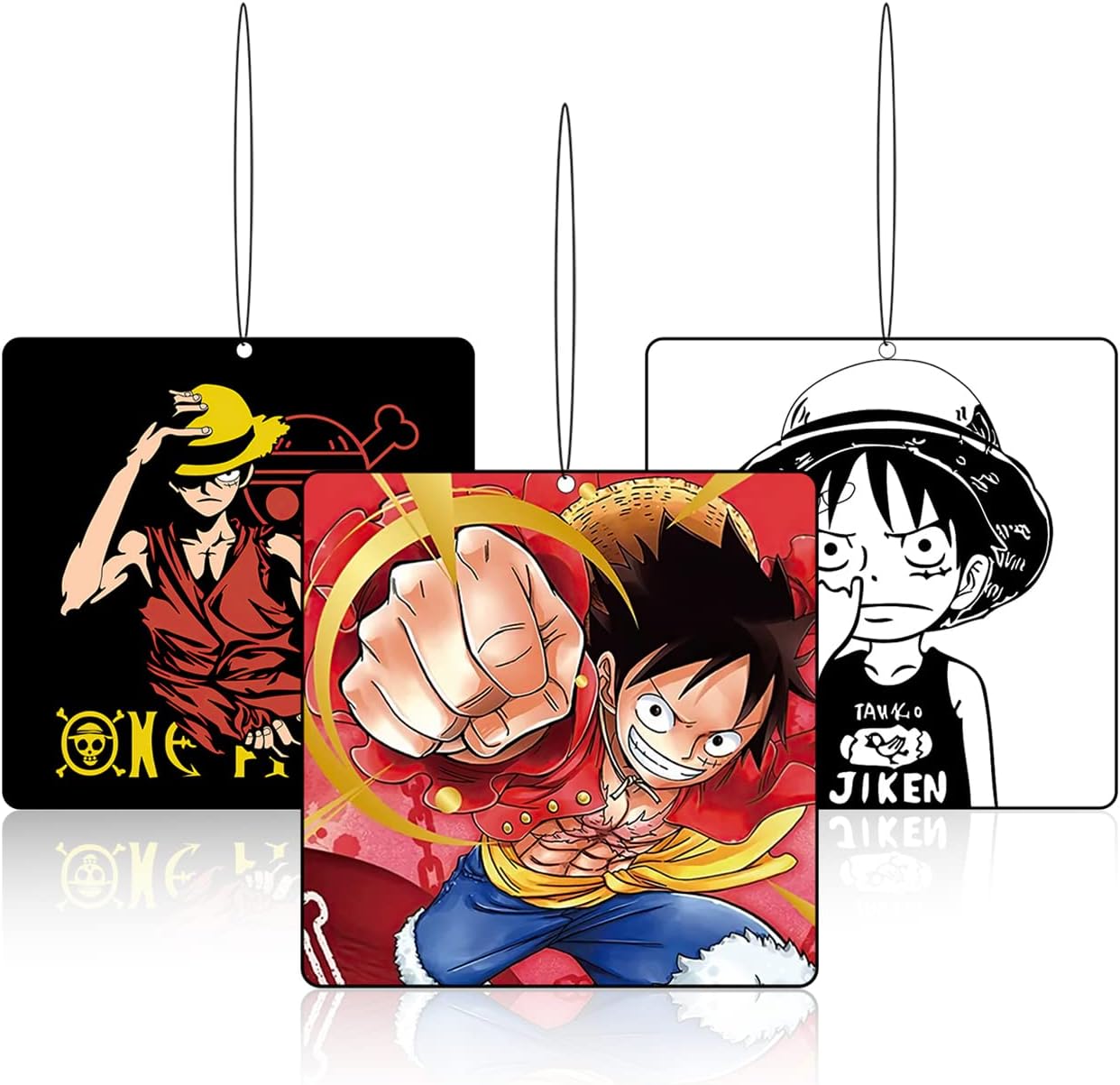 TJIUSI Cool Anime Air Freshener Pendant 3PCS Anime Car Air