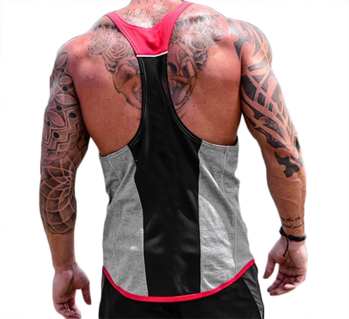 Men's Muscle Gym Fitness Y Back Stringer Bodybuilding Workout Sleeveless Vest