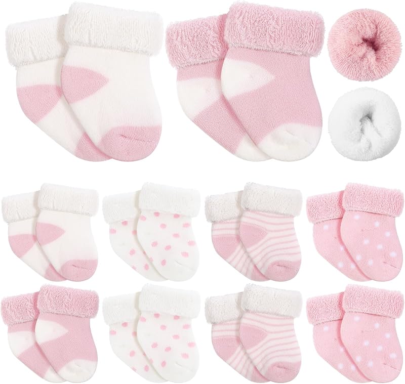 medias Twistover 10 Pairs Preemie Cotton Turn Cuff