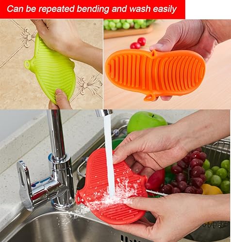 Miniatura 5 de 4 pares de mini guantes de silicona para horno, juegos de soportes para ollas para cocina, resistentes al calor, pequeños guantes antiquemaduras,