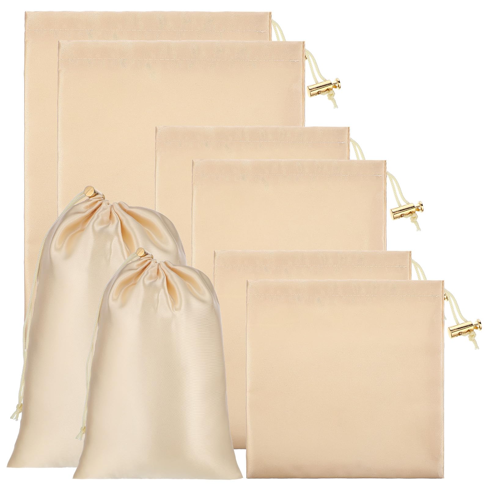Sacs de rangement de jouets en satin doux pour prendre soin des affaires de vos proches