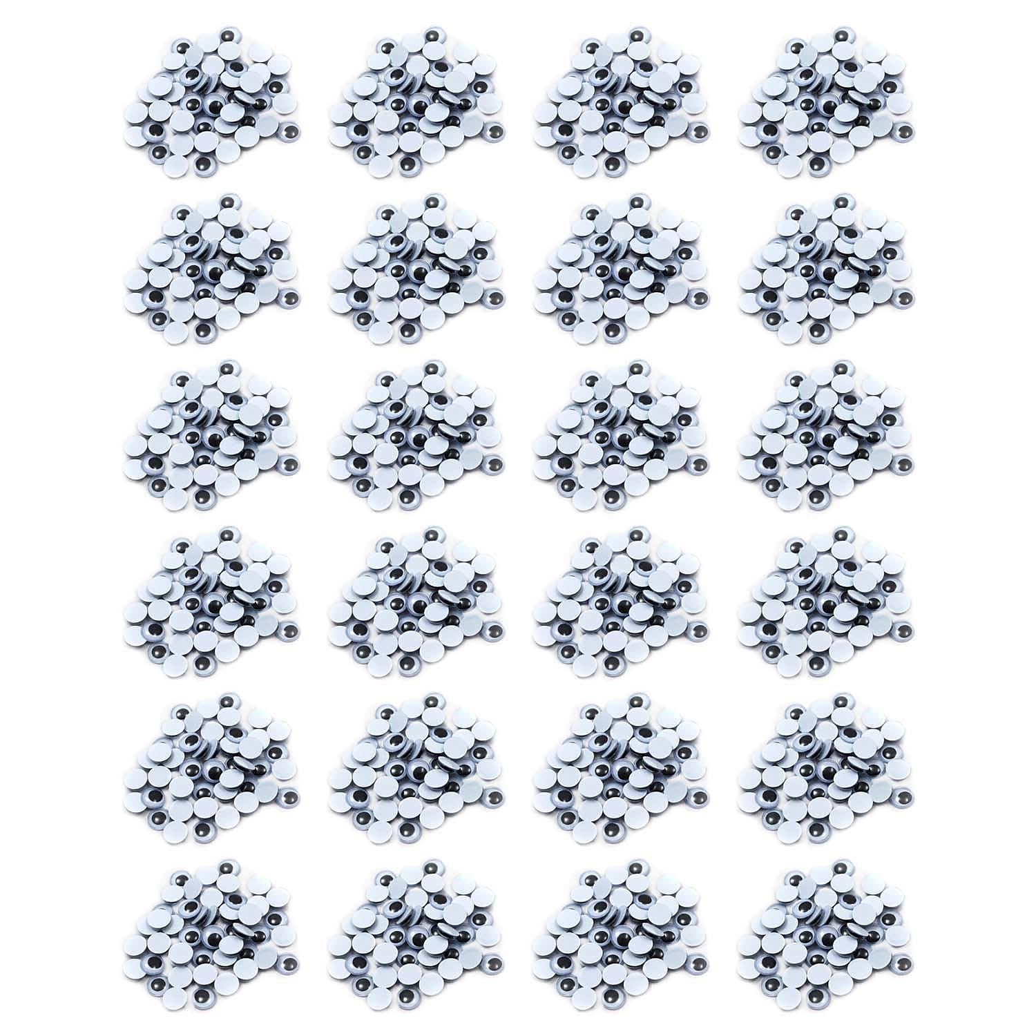 CLI CHL64510-24 Wiggle Eyes 10mm, Black, Grade K+, 50/Pack, 24 Packs/Bundle