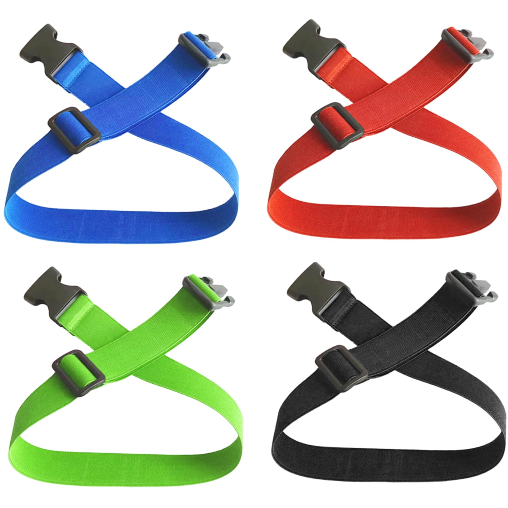 Vervevum 4Pcs Towel Bands for Beach Chairs, Elastic Windproof Towel Bands for Adjustable Swim Cloth Clips Beach Chair Stretch Vacation Accessories Essentials, for Cruises Chairs