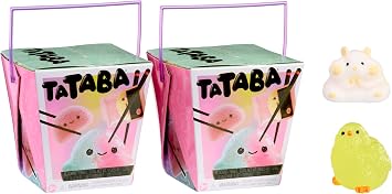 Tataba 2 Pack, Squishy, Collectible, Cute Characters, DIY Flocking, Blind Box, Age 3+
