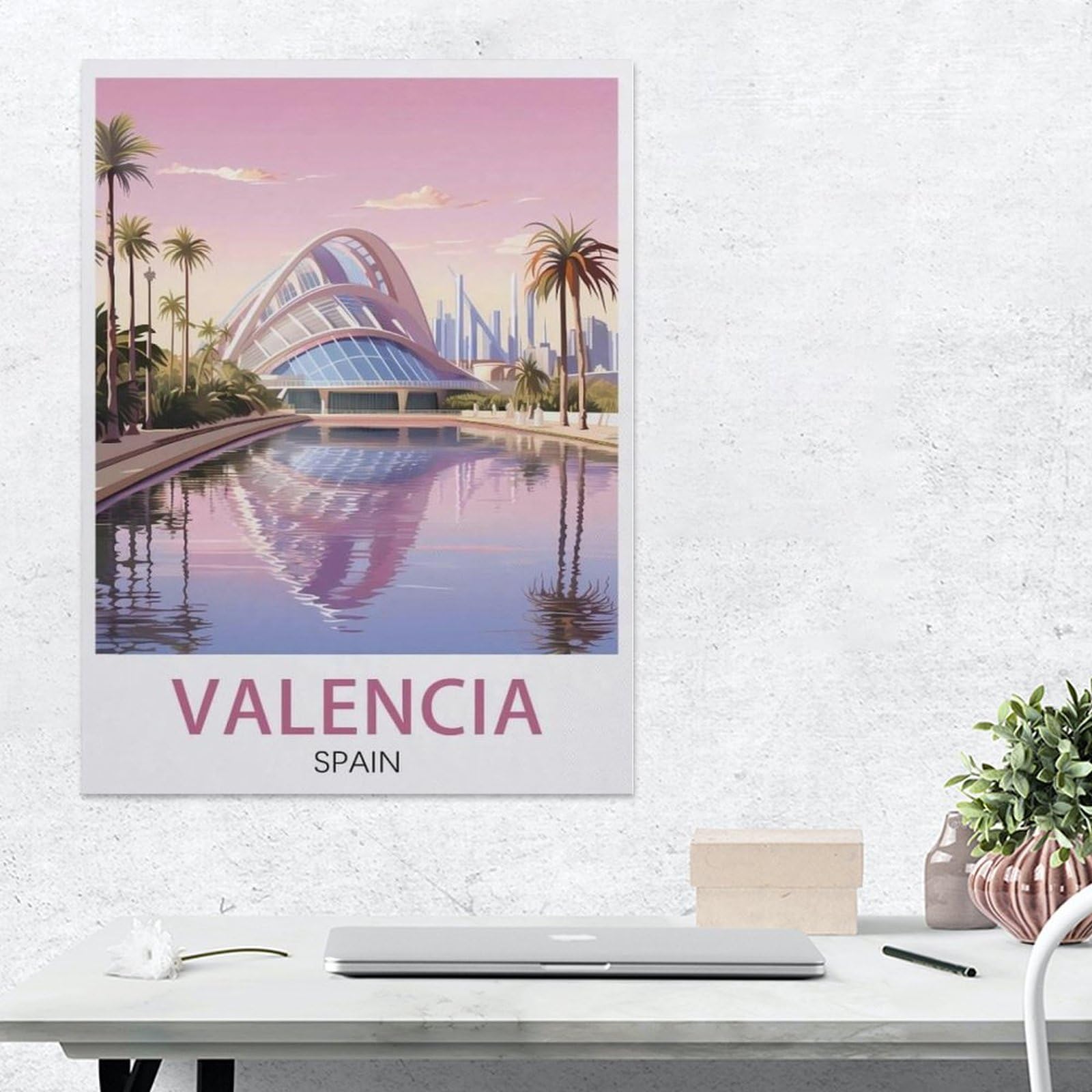 1000 Puzzles Für Erwachsene，Valencia Spanien Vintage-Reiseposter，Freizeit Unterhaltung Kinder Spielzeug Zuhause Dekoration Art（75x50cm）-AL76