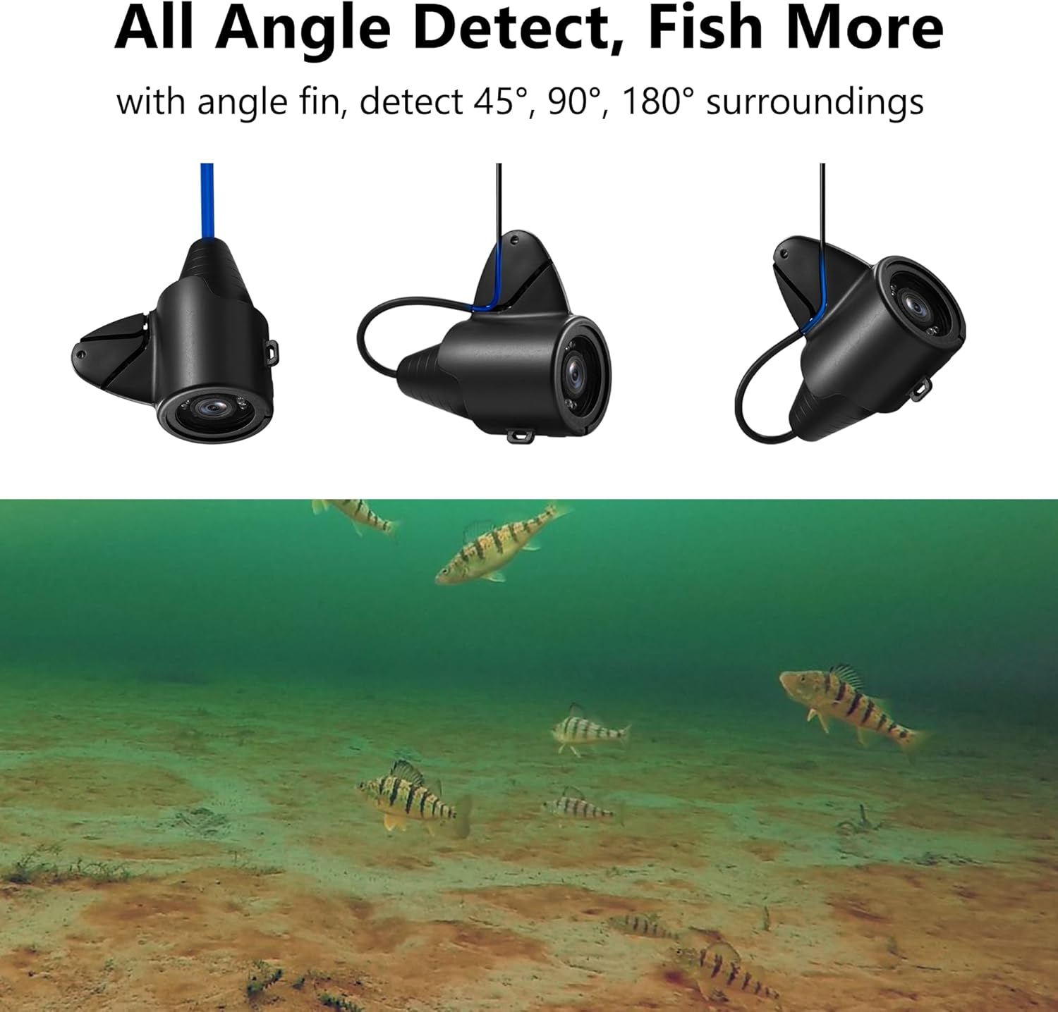 [FishPRO® 2026 Upgrade] Underwater Fishing Camera 1200TVL, 7'' Ice Fishing Camera Underwater[Aluminum Box], Fish Finder Ice Fishing Gifts for Men, IR+LED, 4,500mAh, 65ft