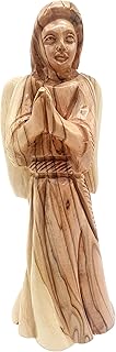Zuluf Guardian Angel Statue (7.2") | Hand-Carved Olive Wood Catholic Decor | Baptism and Confirmation Gift | Christian Figurine for Comfort and Remembrance