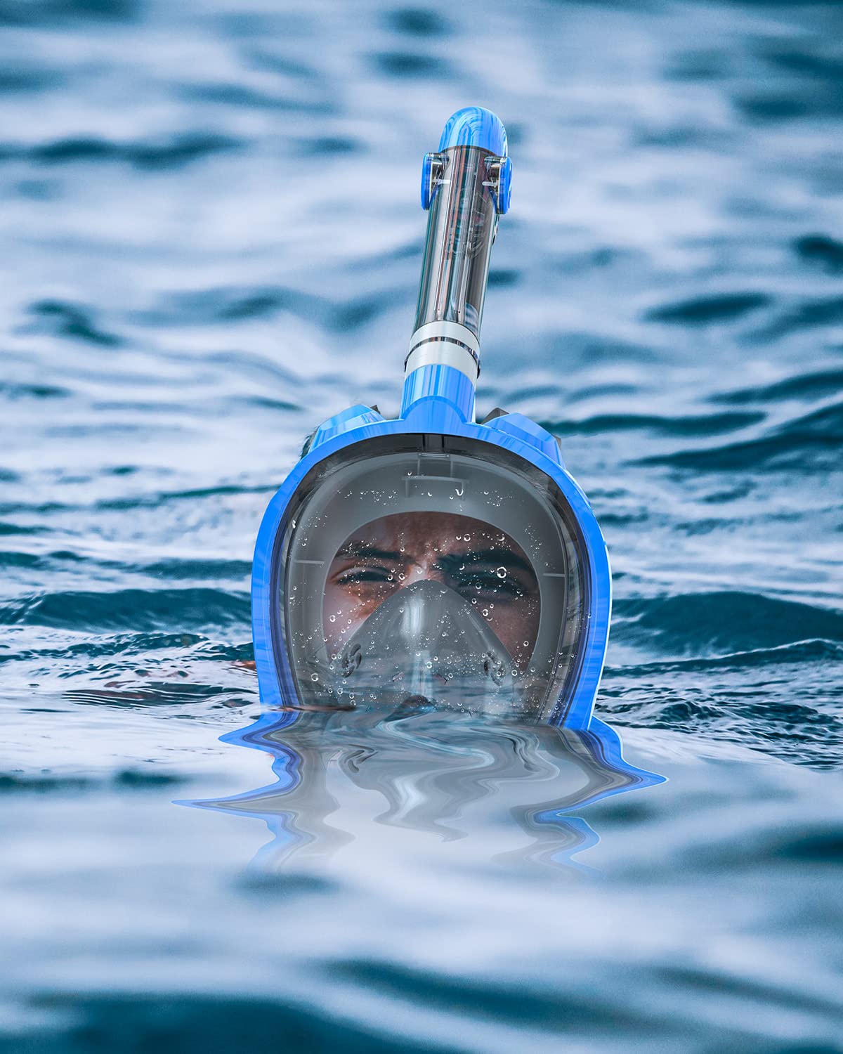 Snapklik.com : QingSong Full Face Snorkel Mask For Adults, Snorkeling Gear