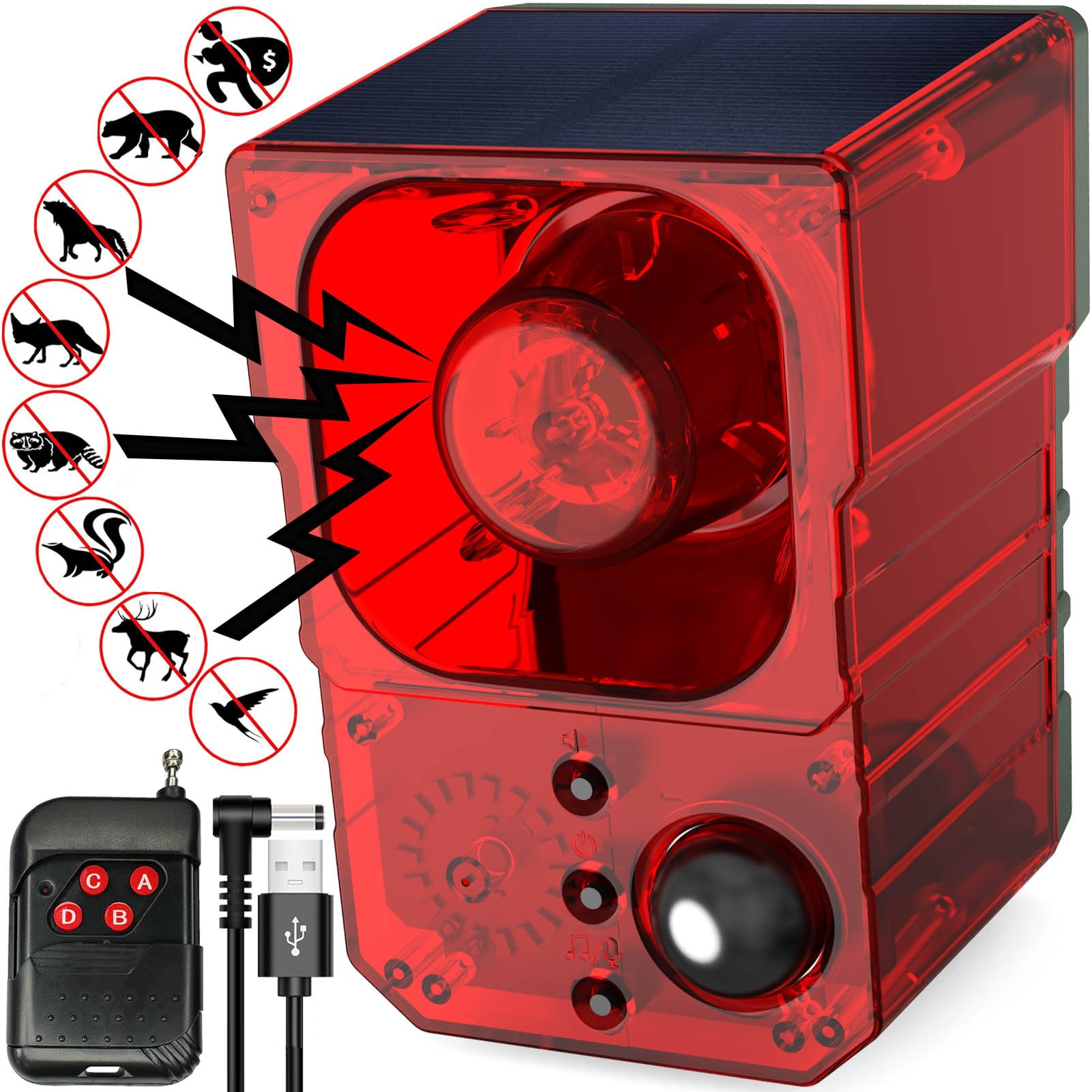 SENKEFEI SS Solar Outdoor Motion Sensor Alarm - motion detectors | Mubboo
