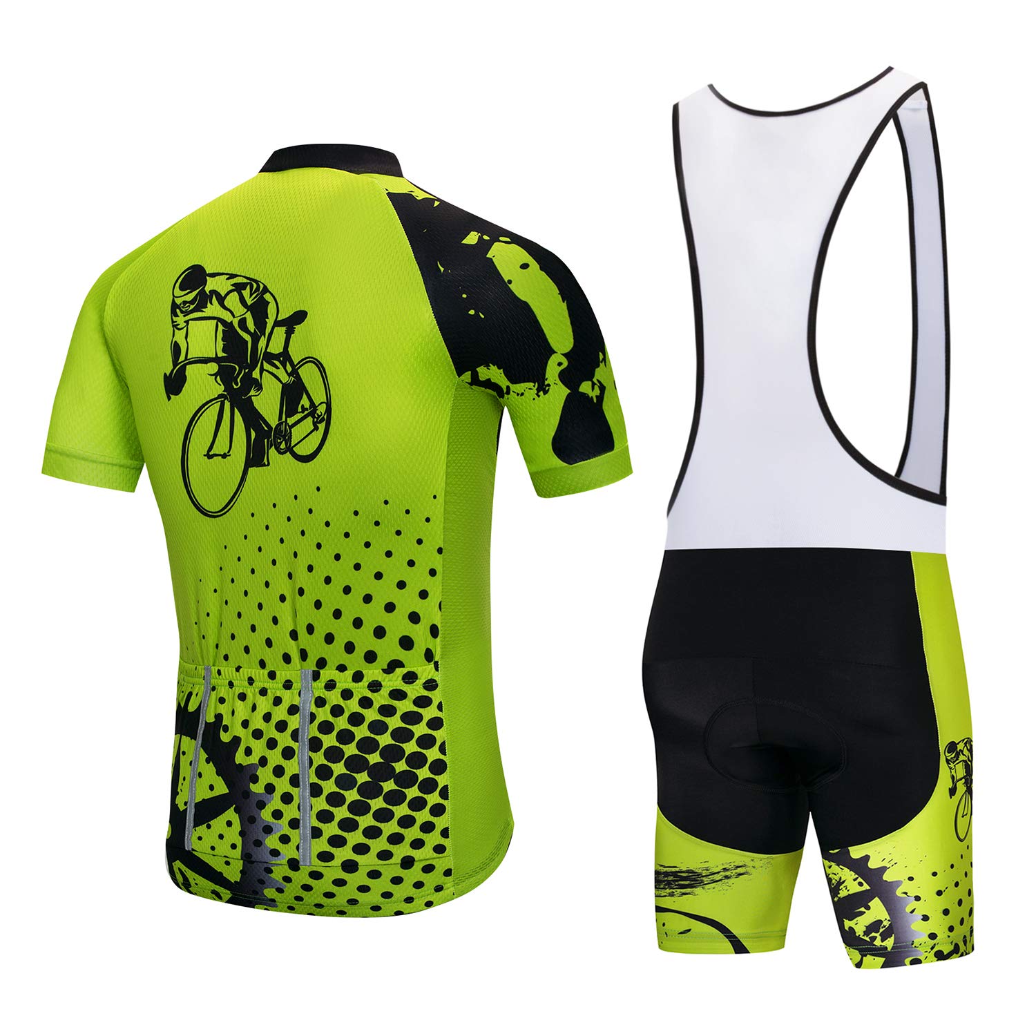 Men's Cycling Jersey and Shorts Set Short Sleeved Bike Jersey and Shorts Mountain Clothing Summer Wear Quick-Dry