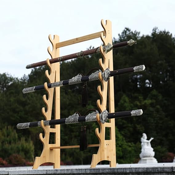 Multilayer Floor Standing Sword Stand Holder, 4/5/6/9/16/Vertical Weapon Display Stands Sword Hangers