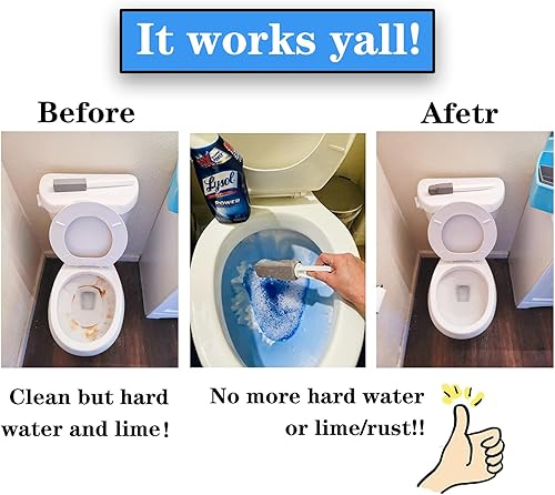 Vista 5 de Paquete de 2 piedras pómez para limpieza de inodoros, mango extra largo para quitar el anillo del tazón, piscina, baño, cepillo de inodoro Gris