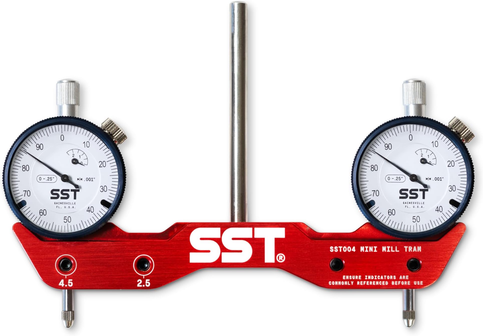 SST - Mini Mill & Lathe Tramming System - Tram, Align, & Square for Machine Calibration - For Angular Misalignment - Precise & Powerful - 0.001” Dial Indicators - Designed in the USA