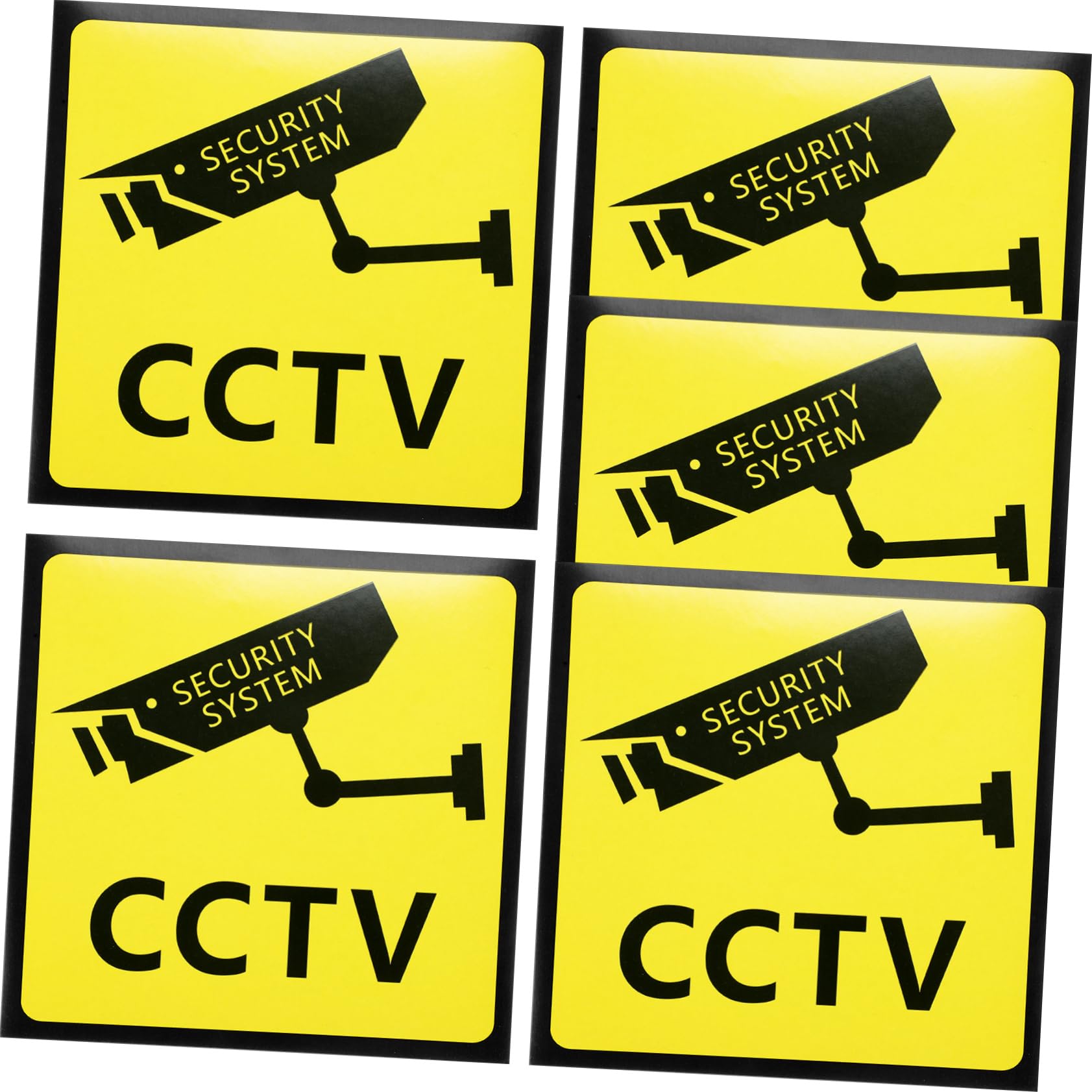 SOLUSTRE 25piezas Carteles De Videovigilancia Señales De Seguridad Para Propiedades Privadas Advertencias Claras Para Cámaras Cctv Uso Interior y Exterior Fácil Aplicación Superficies