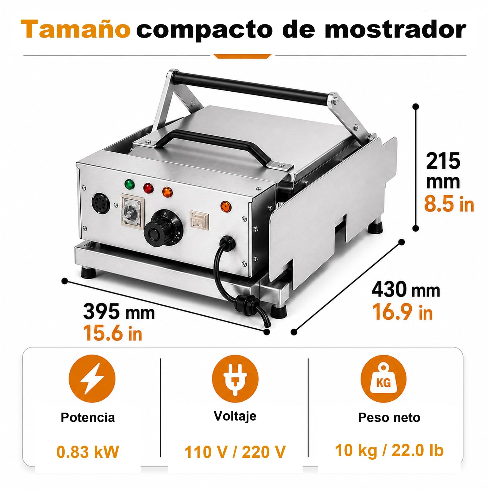 Tostador de Panes para Hamburguesa Comercial Doble Nivel | Doble nivel, acero inoxidable, temporizador, temperatura ajustable y diseño compacto para hostelería