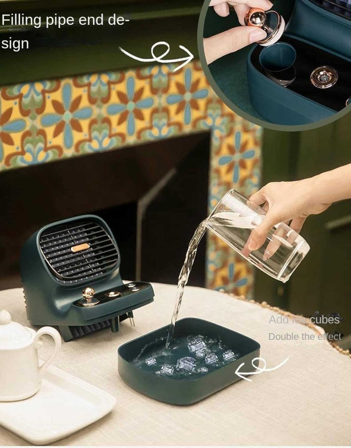 NA Retro Fan Game Console Fan Mini Spray Fan Water Cooling Fan Summer New USB Fan Desktop Portable Little Fan