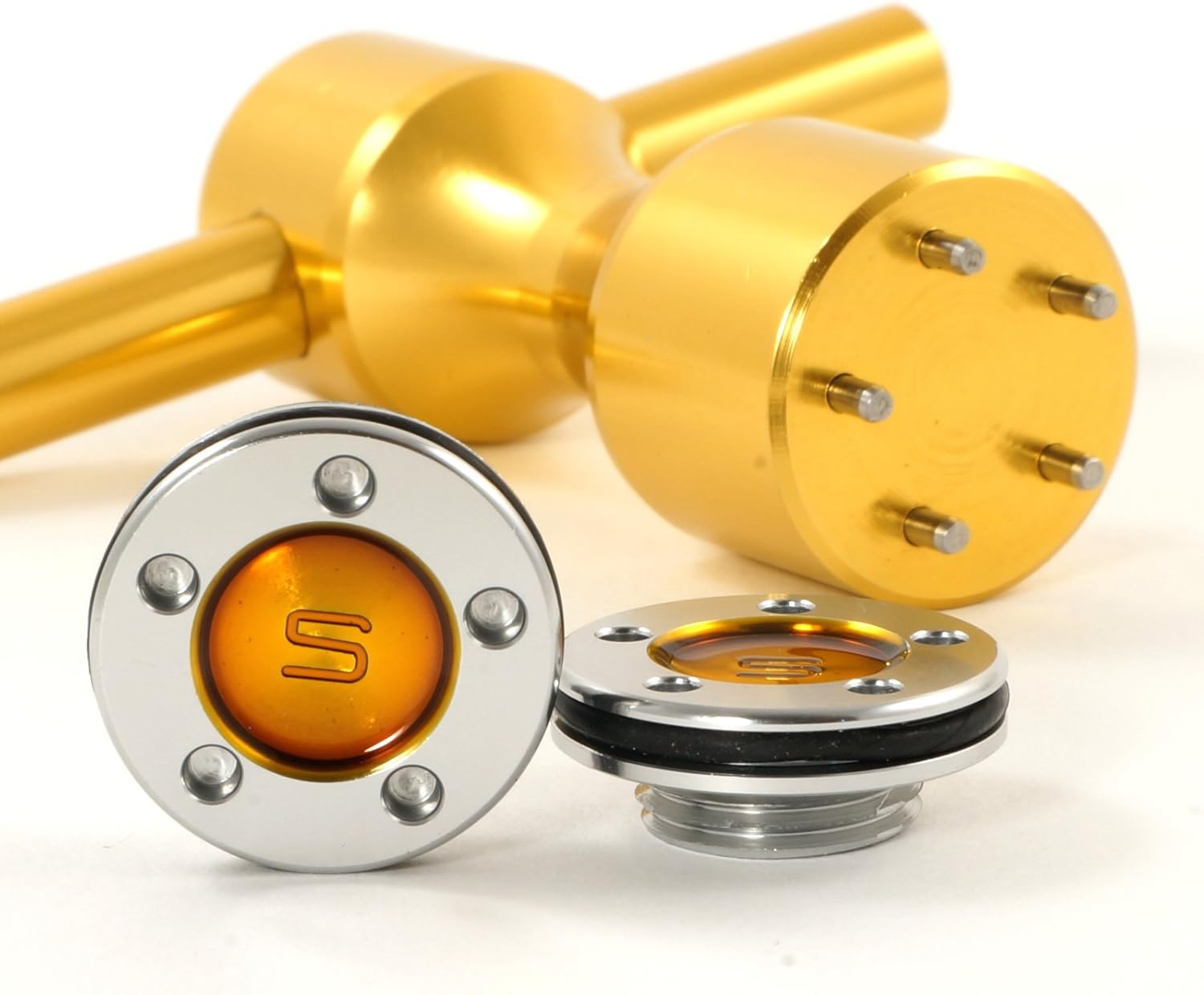 19th Hole Custom Shop 2 of 5g Gold Weights with Wrench Tool for Scotty Cameron Fastback, Squareback and Roundback Putters
