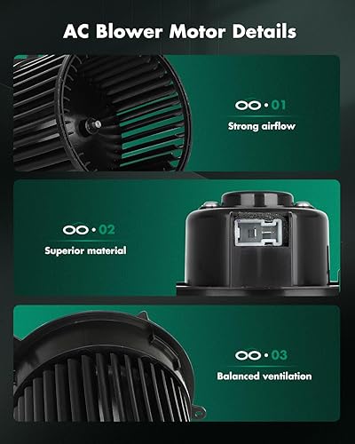 Vista 616 de SCITOO 700188 Reemplazo del motor del ventilador HVAC con jaula de ventilador para Toyota Tacoma 2005-2015, reemplazo OE - 87103-04043, 87103-04044