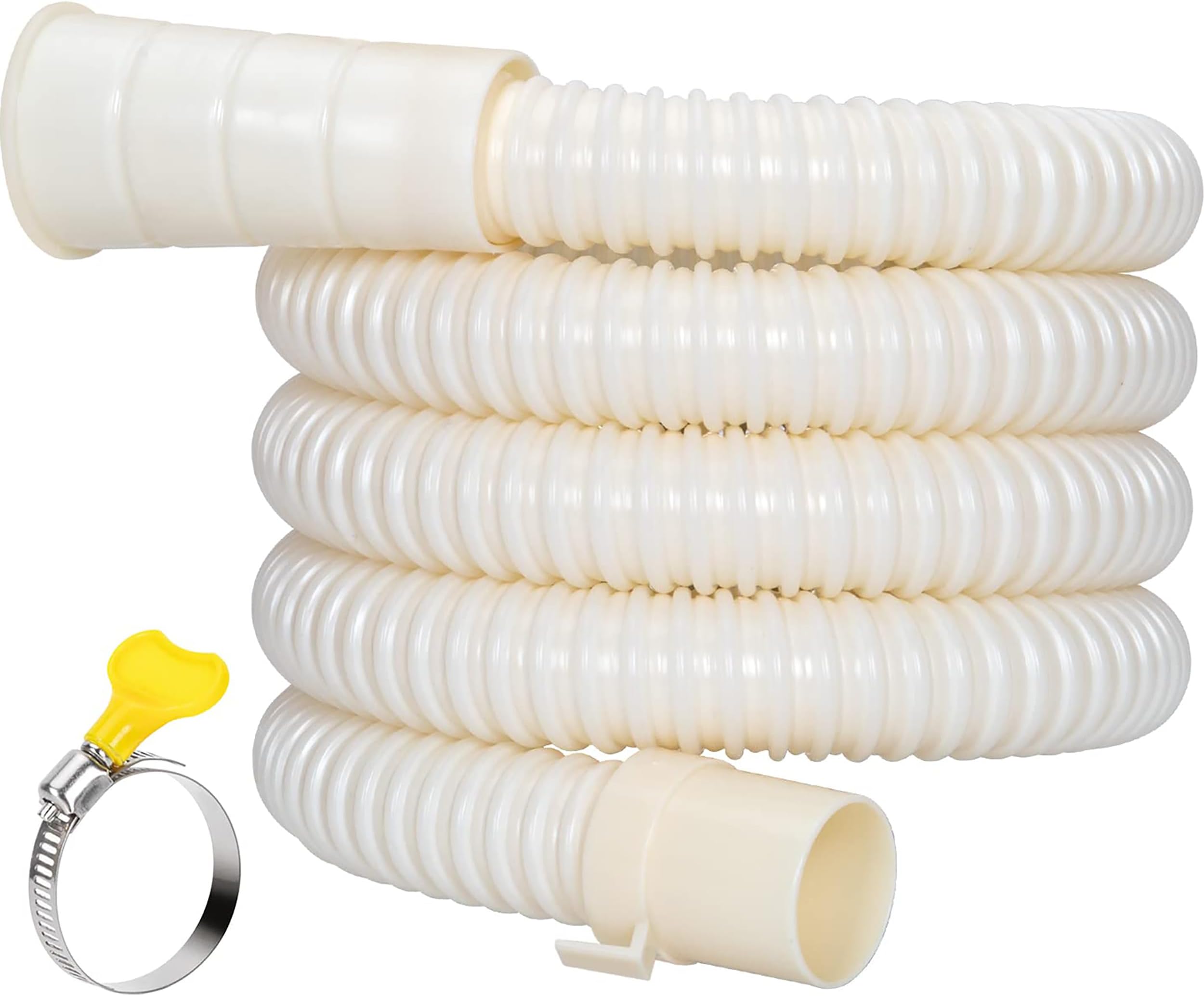 MyLifeUNIT Washing Machine Drain Hose Extension Kit, Universal Washer Drain Hose Replacement Parts Fit for 1-1/4", 1-1/3", 1-1/2", 1-2/3" Outlet Diameters with 1 Clamp, 6.9 Feet