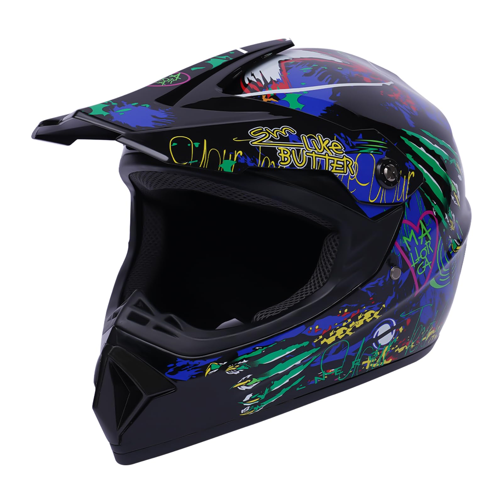 Kask motocyklowy z rękawicami i okularami zestaw Motocross ABS 57-58cm