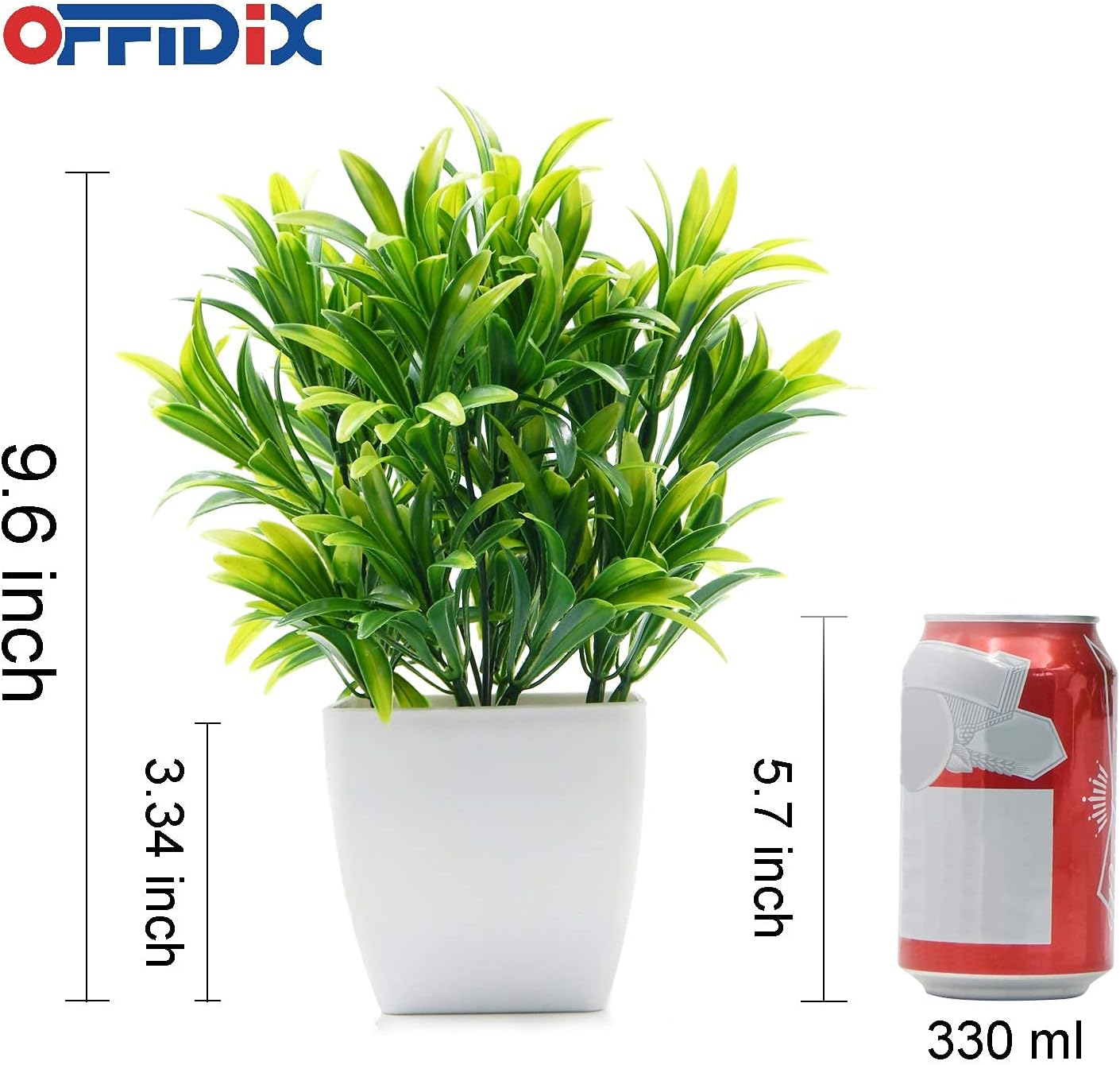 OFFIDIX Mini Plastic Plants Artificial Plants with Pots for Home Decor （Set of 3）