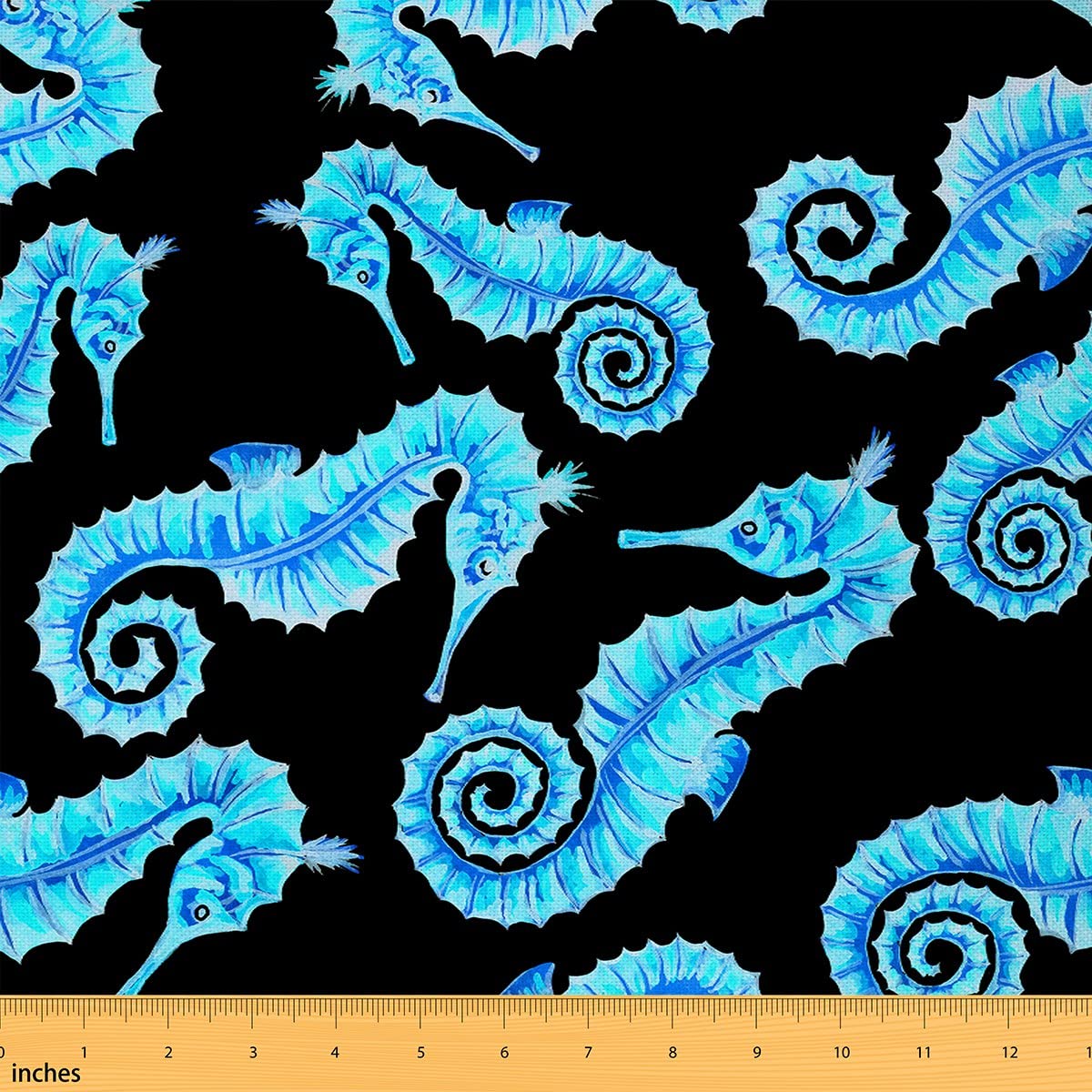 The Yard - Tessuto decorativo ad acquerello selvaggio Sealife, per bambini, adolescenti, adulti, con stampa di creature oceaniche, per fai da te, per esterni, interni, hobby, 3 m