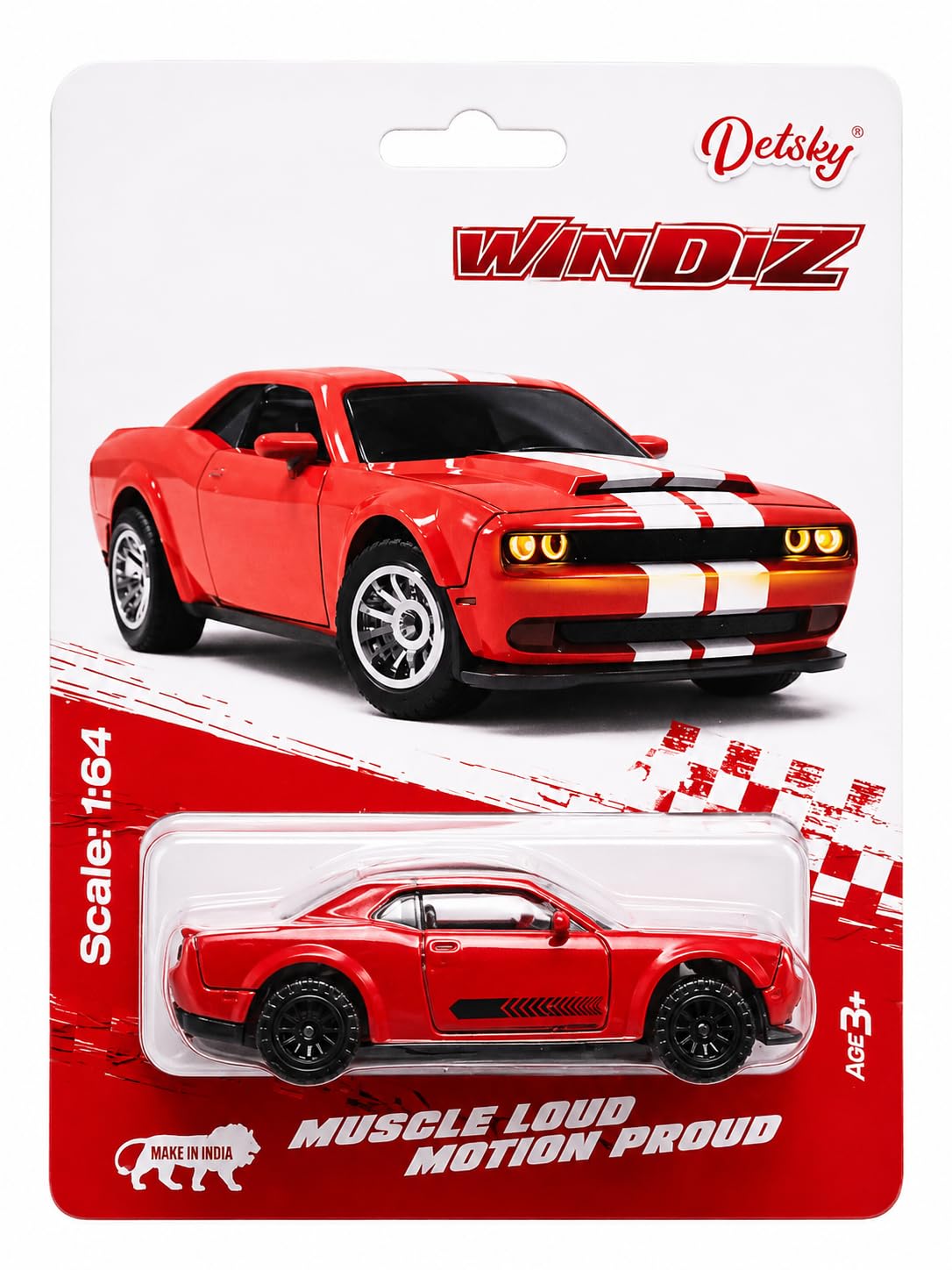 Windiz 1:64 Die Cast Toy Car with Opening Doors (Red) | Windiz 1:64 Die Cast Toy Car with Opening Doors – Red Sports Car for Kids (Age 3+)-image-32