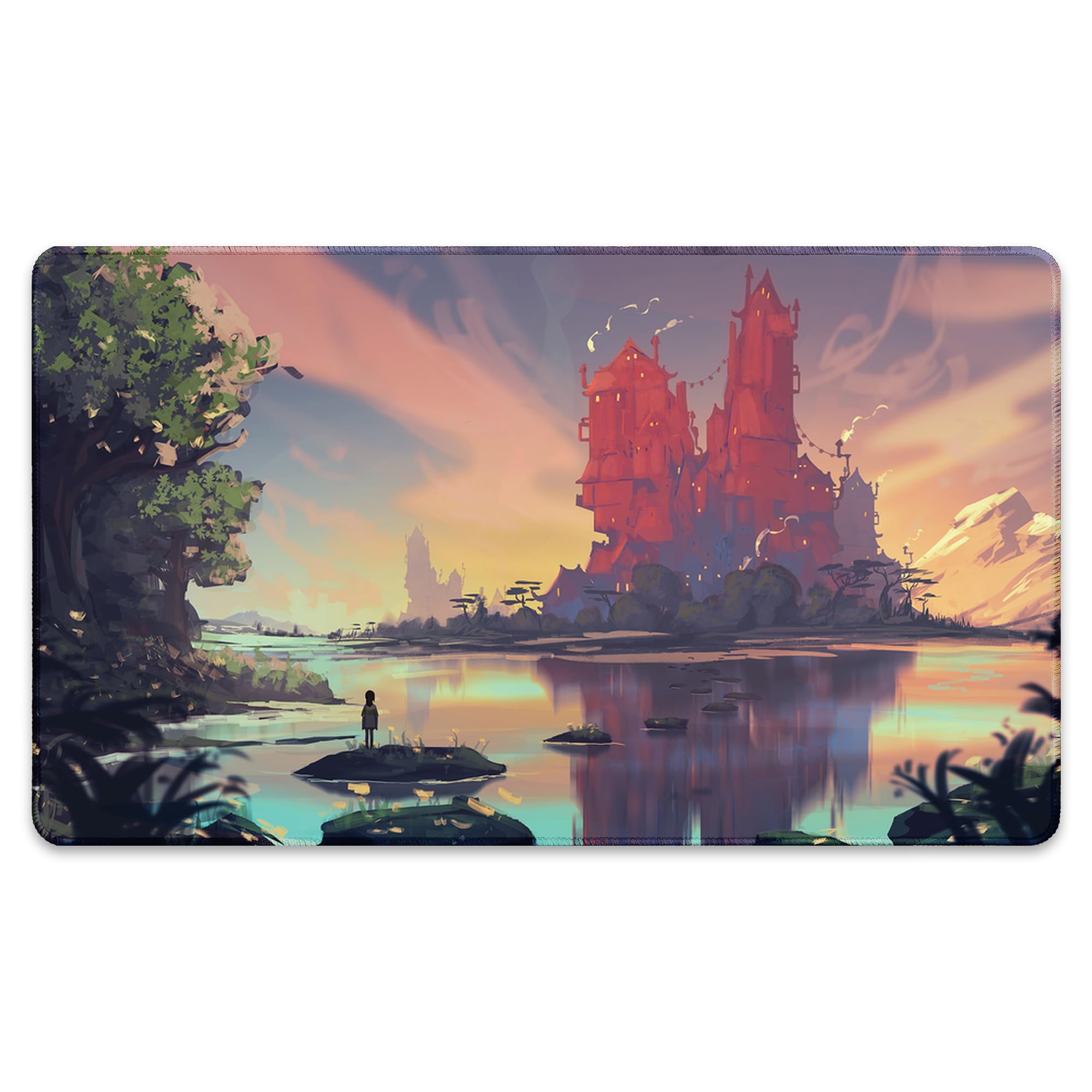 Chihiro (Bords Cousus) - Tapis de Jeu Anime Fantaisie - Compatible avec Les Tapis de Jeu Magic: The Gathering - Jouez à MTG, Yugioh, TCG - Designs Originaux