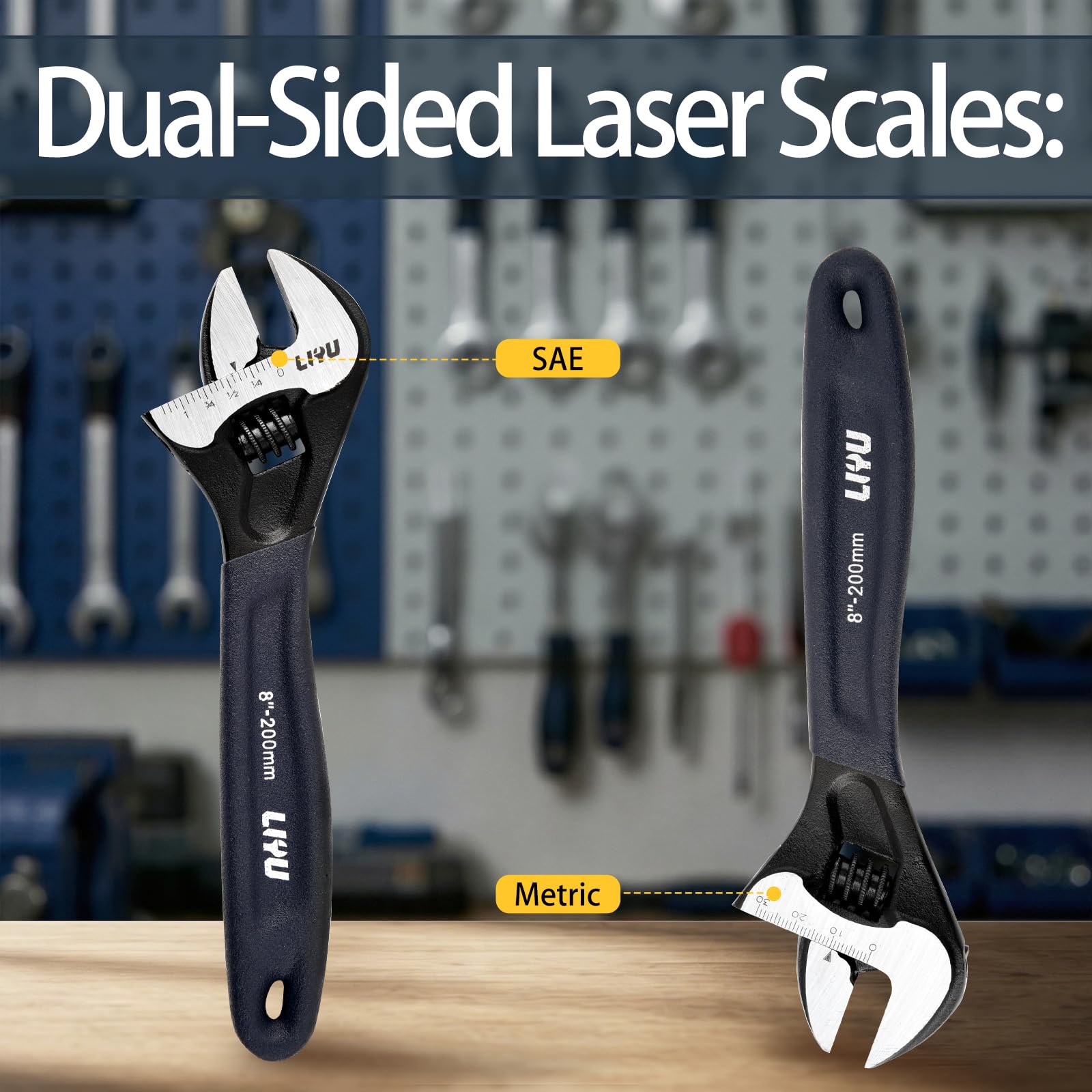LIYU 8" Adjustable Wrench - Durable & Versatile -7