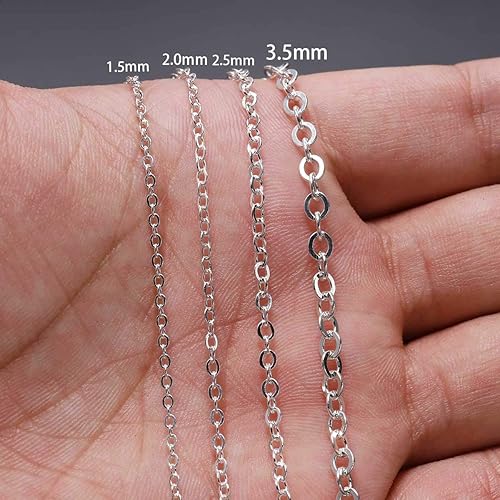 Miniatura 4 de Cadenas de eslabones de latón bañadas en oro de 1.52.02.50.138 in, cadenas de eslabones a granel para fabricación de joyas, materiales de bricolaje,