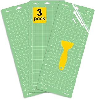HTVRONT Standard Grip Cutting Mat For Cricut Joy - 3 Pack 4.5"X12" Quilting Mats For Cardstock HTV Crafts, Standard Adhesive Sticky Green Cut Mats Replacement Accessories for Cricut Mats