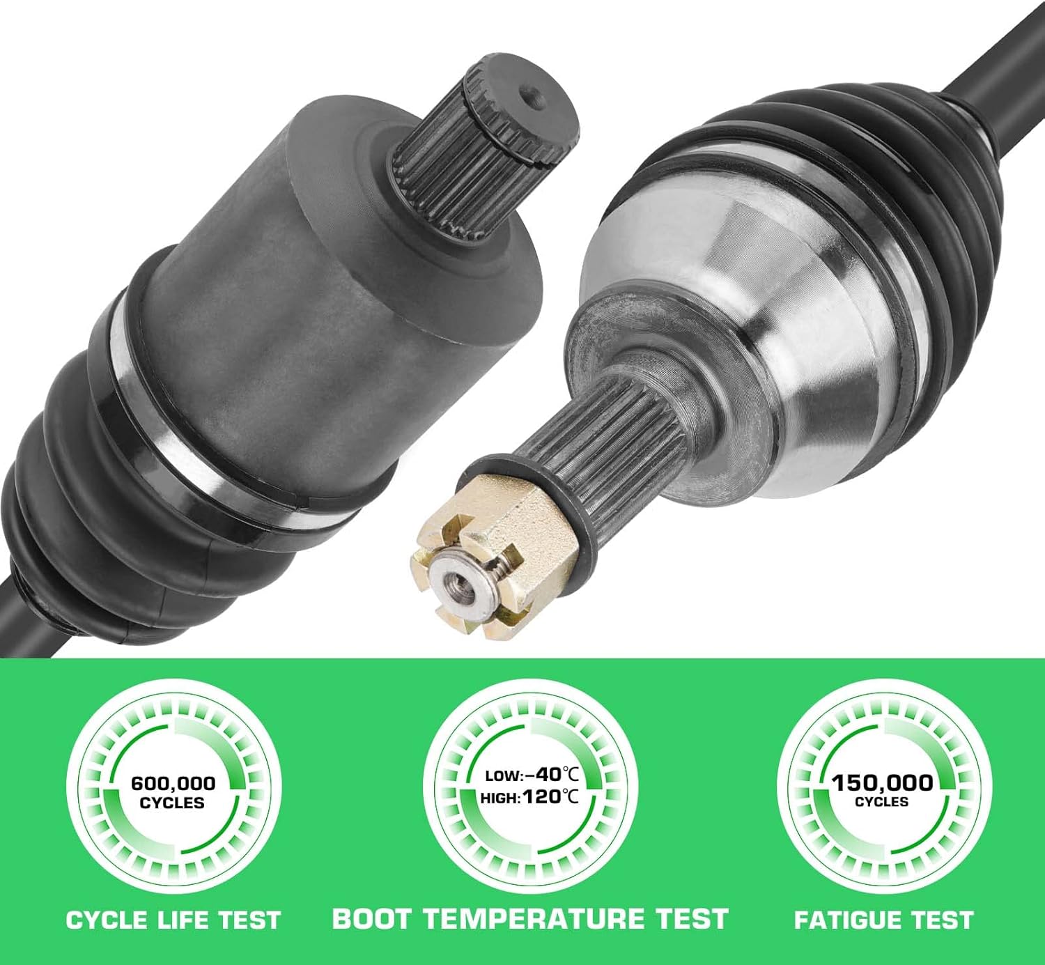 Youxmoto 2pcs Front Left Right CV Axle for Polaris 2016-2021 RZR XP Turbo / XP4 Turbo (exclusing S models), 2018-2022 RZR RS1; For 1334273, 1333434, 1333942, 1333870 Drive Half Shaft